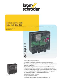 Burner control units BCU 460, BCU 465