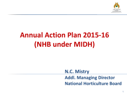 NHB - Mission for Integrated Development of Horticulture