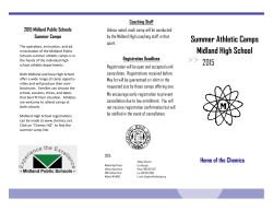 MHS Summer Camp Brochure 2015