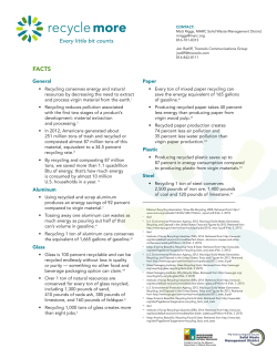 Recycle More_Recycling Fact Sheet