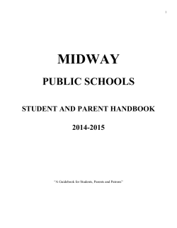 Student Handbooks - Midway Public School