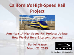 Check out the full presentation. - Midwest High Speed Rail Association