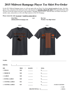 2015 Midwest Rampage Player Tee Shirt Pre