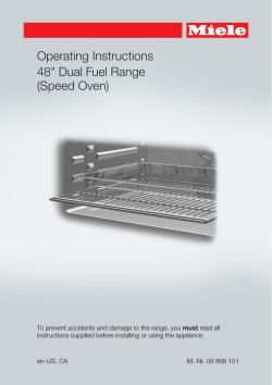 Operating Instructions 48" Dual Fuel Range (Speed Oven)