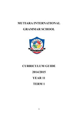 Year 11 - Mutiara International Grammar School