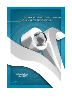x - Mevlana International Journal of Educational (MIJE)