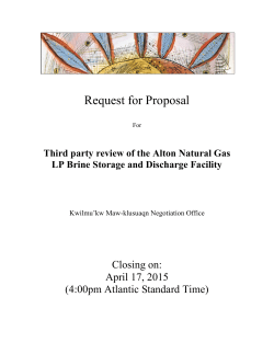 Request for Proposal - Mi`kmaq Rights Initiative