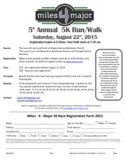 5th Annual 5K Run/Walk