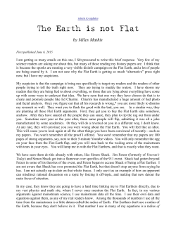 The Earth is not Flat - Mathis, Miles Williams