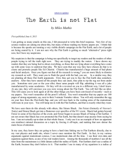The Earth is not Flat - Mathis, Miles Williams