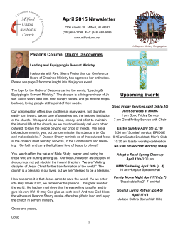 April 2015 Newsletter - Milford United Methodist Church