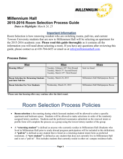 2015-2016 Room Selection Guide