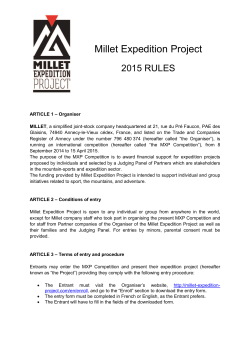Rules - Millet Expedition Project