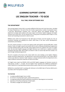 learning support centre lsc english teacher â to gcse