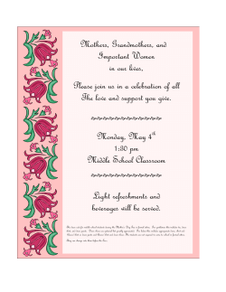 You are invited to a Mother`s Day Tea -
