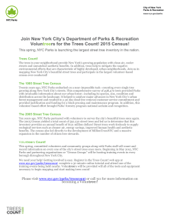 Join New York City`s Department of Parks