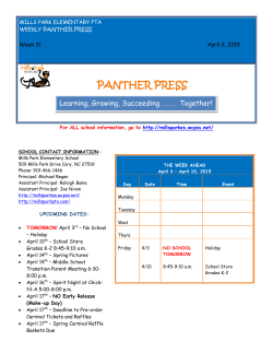 Weekly Panther Press April 2, 2015