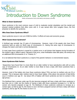 Introduction to Down Syndrome