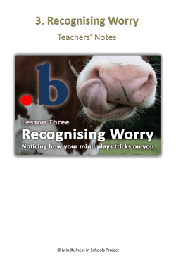 Lesson 3 â Recognising Worry