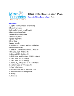 DNA Detective Lesson Plan