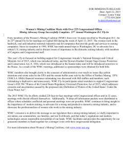 WMC Press Release - Idaho Mining Association