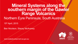 Mineral Systems along the southern margin of the Gawler Range