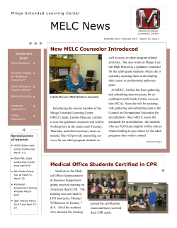 MELC News - Mingo Extended Learning Center