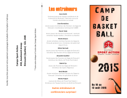 Camp de baskeT BALL - Association du Mini