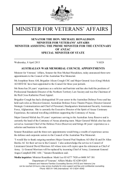 PDF version (334 KB ) - Minister for Veterans` Affairs