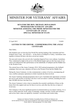 PDF version (234 KB ) - Minister for Veterans` Affairs