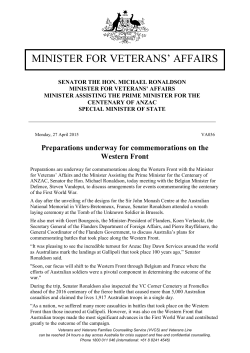 PDF version (264 KB ) - Minister for Veterans` Affairs