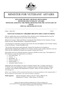 PDF version (299 KB ) - Minister for Veterans` Affairs