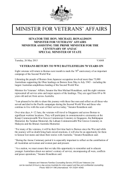 PDF version (250 KB ) - Minister for Veterans` Affairs