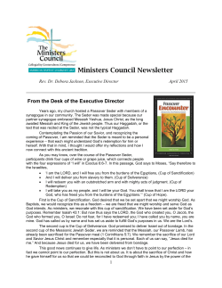 April Newsletter - Ministers Council