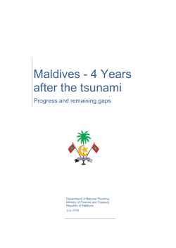 Maldives - 4 Years after the tsunami