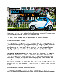 car2go Weekend Escape April 2015