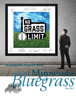 Homegrown Kickoff Issue - Minnesota Bluegrass & Old
