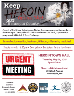 HEROIN TOWN HALL - Minnesota Recovery Connection