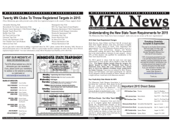 MTA News-Spring 2015 - Minnesota Trapshooting Association