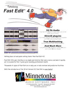 Fast Editâ¢ 4.0 - Minnetonka Audio
