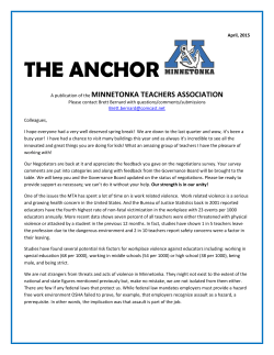 April, 2015 - Minnetonka Teachers Association