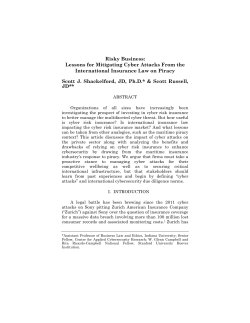 Risky Business: Lessons for Mitigating Cyber Attacks From the
