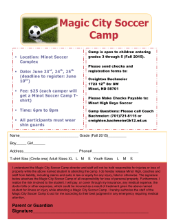 Magic City Soccer Camp - Minot Soccer Association