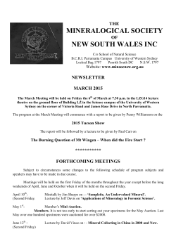 Mar-15 - About the Mineralogical Society of New South Wales