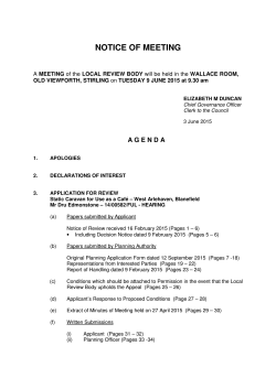 Local Review Body - Stirling Council