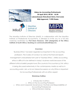 MIOD-MIPA WORKSHOP ON ETHICS FOR ACCOUNTANTS