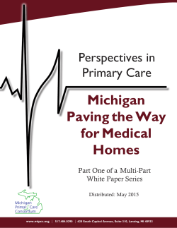 Michigan Paving the Way for Medical Homes