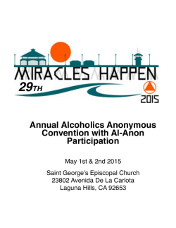 Annual Alcoholics Anonymous Convention with
