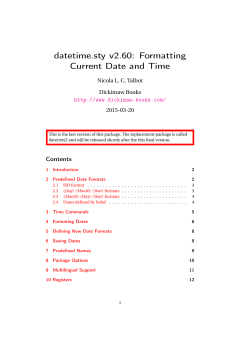datetime.sty: A Date and Time Package