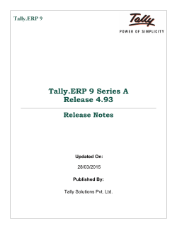 Tally.ERP 9 Series A Release 4.93